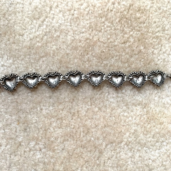 Silver Hearts Bracelet With Magnetic Closure - Picture 3 of 4